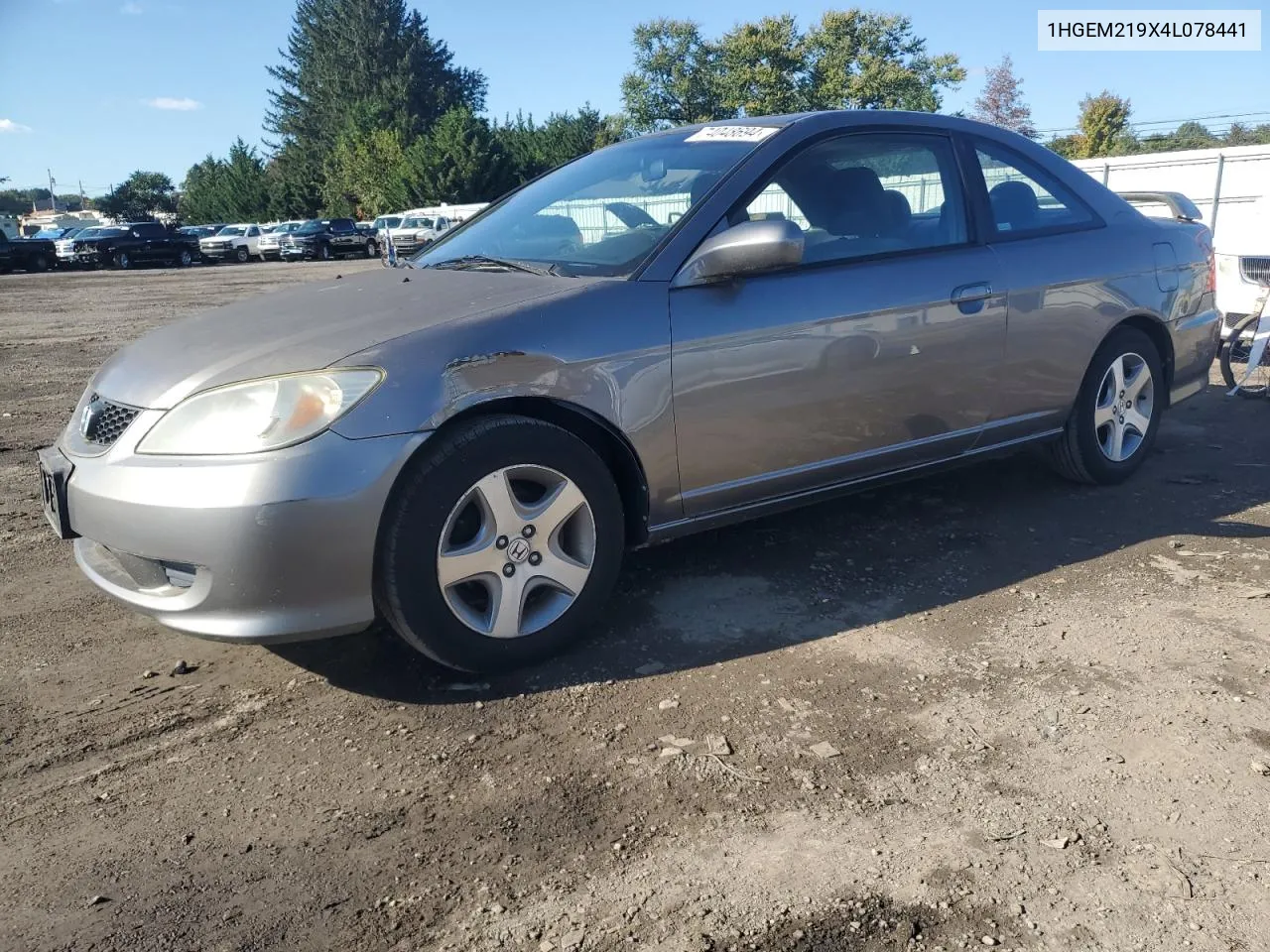 2004 Honda Civic Ex VIN: 1HGEM219X4L078441 Lot: 74048694