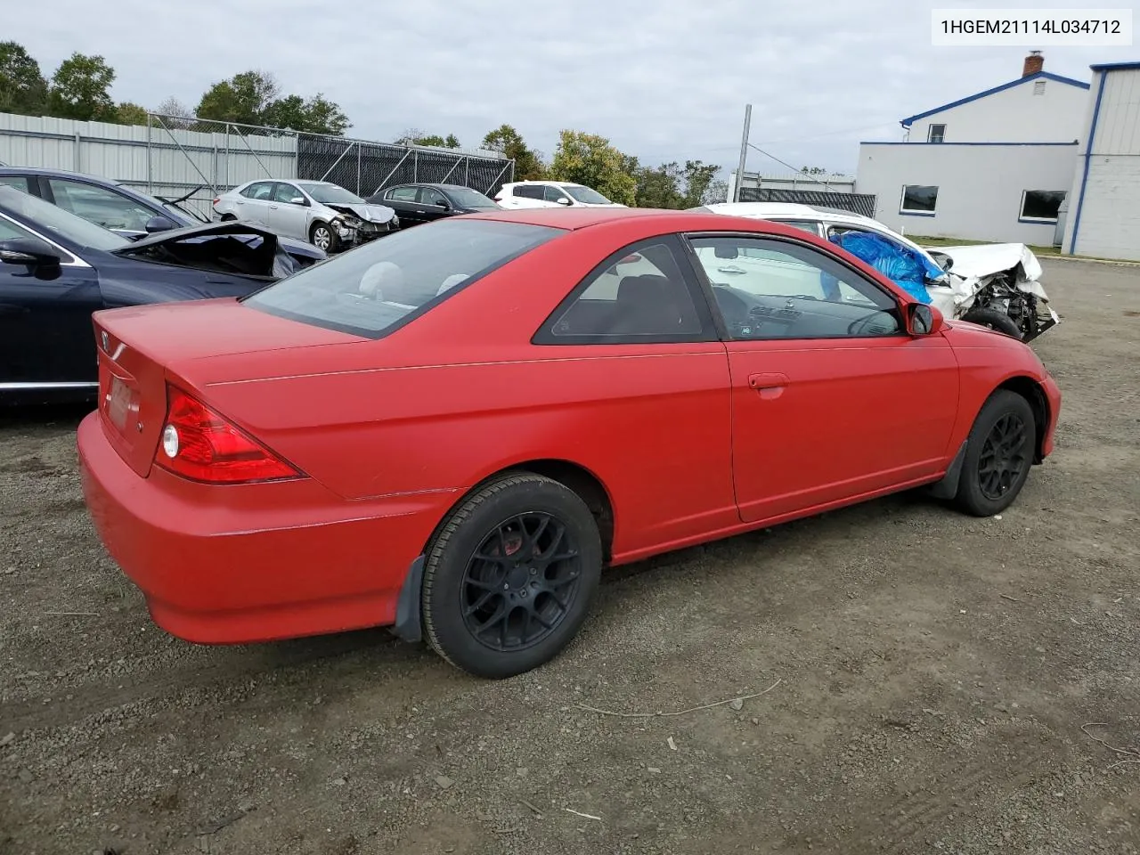 2004 Honda Civic Dx Vp VIN: 1HGEM21114L034712 Lot: 74246444