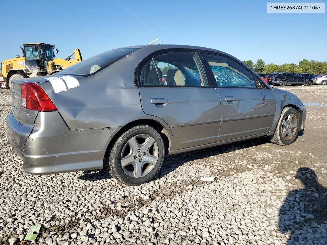 2004 Honda Civic Ex VIN: 1HGES26874L011057 Lot: 74439414