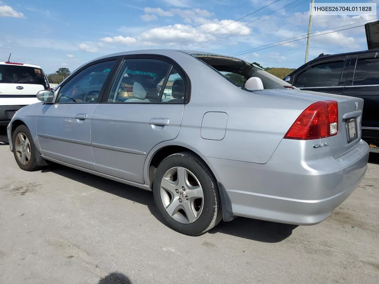 2004 Honda Civic Ex VIN: 1HGES26704L011828 Lot: 74570364