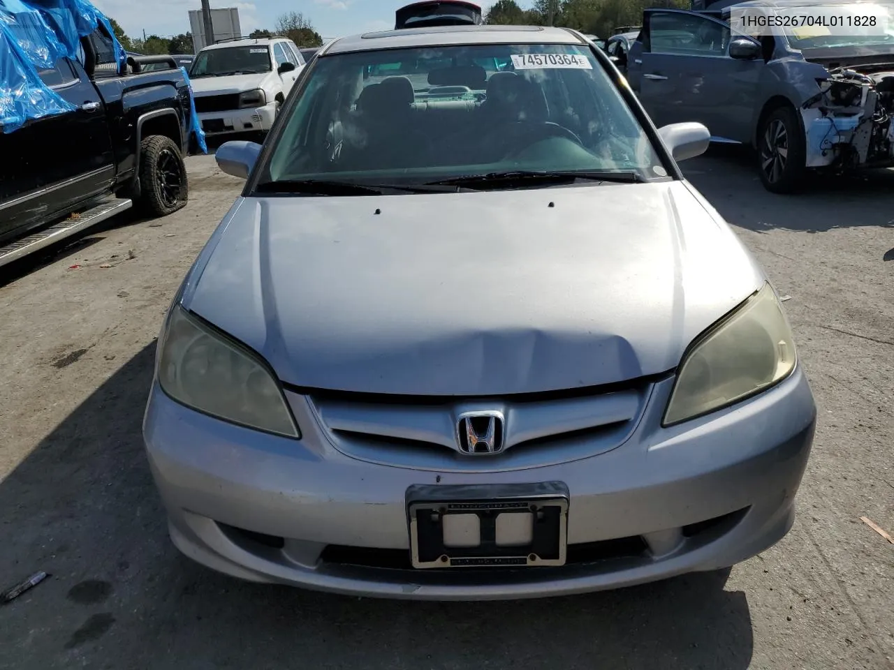 2004 Honda Civic Ex VIN: 1HGES26704L011828 Lot: 74570364