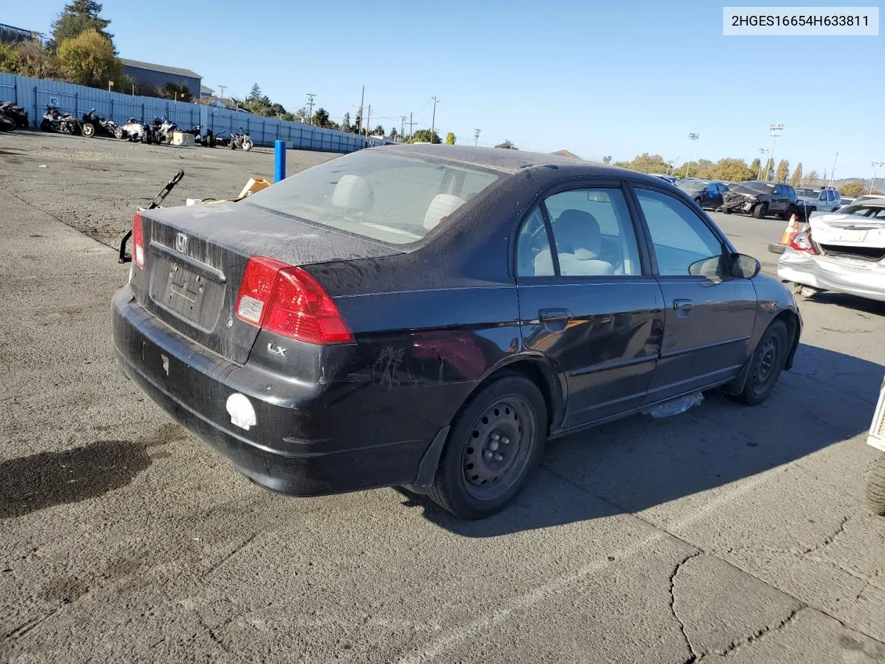 2004 Honda Civic Lx VIN: 2HGES16654H633811 Lot: 75087184