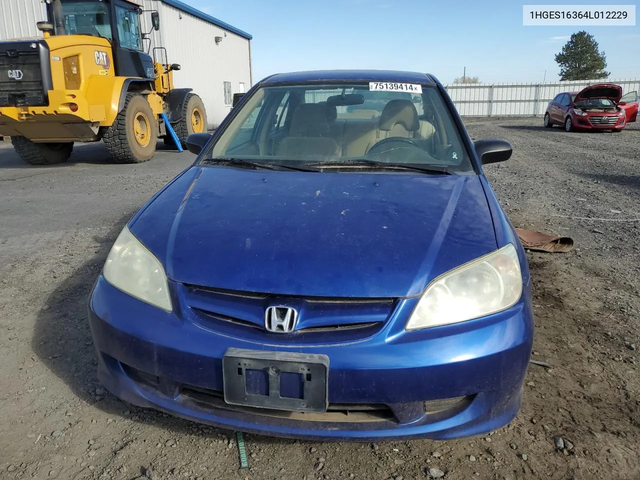 2004 Honda Civic Dx Vp VIN: 1HGES16364L012229 Lot: 75139414