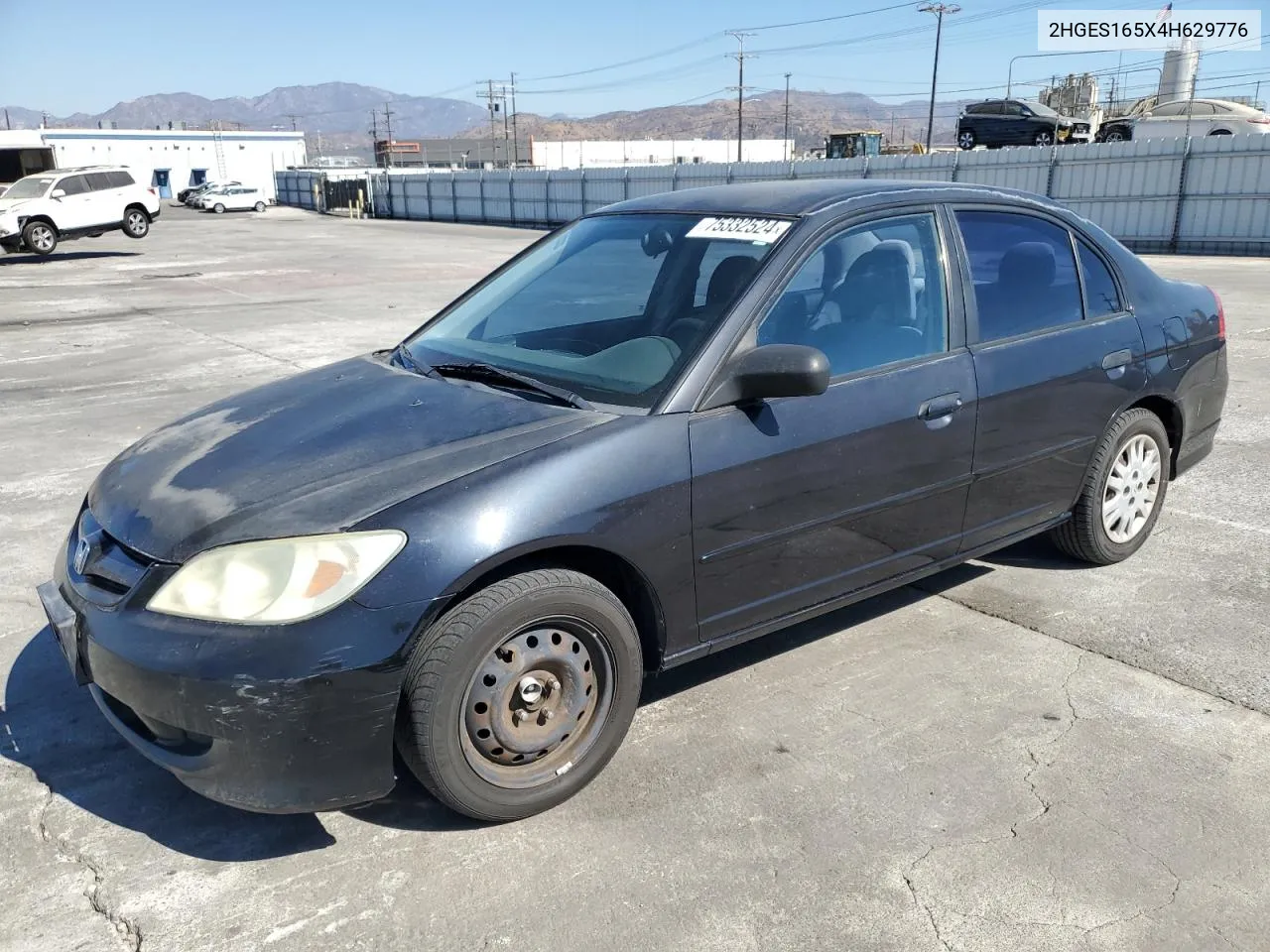 2004 Honda Civic Lx VIN: 2HGES165X4H629776 Lot: 75332524