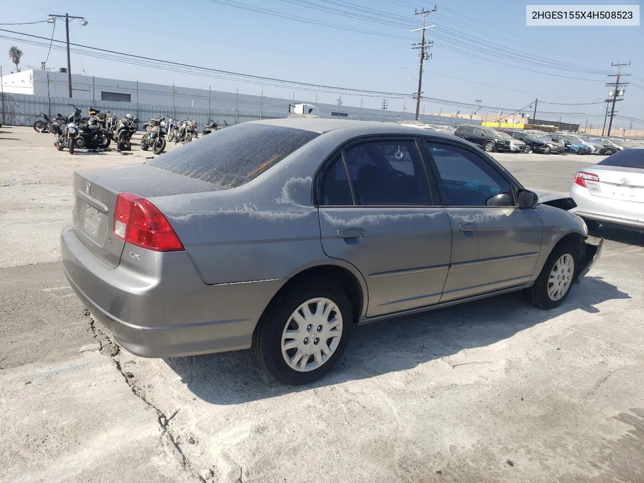 2004 Honda Civic Lx VIN: 2HGES155X4H508523 Lot: 75676434