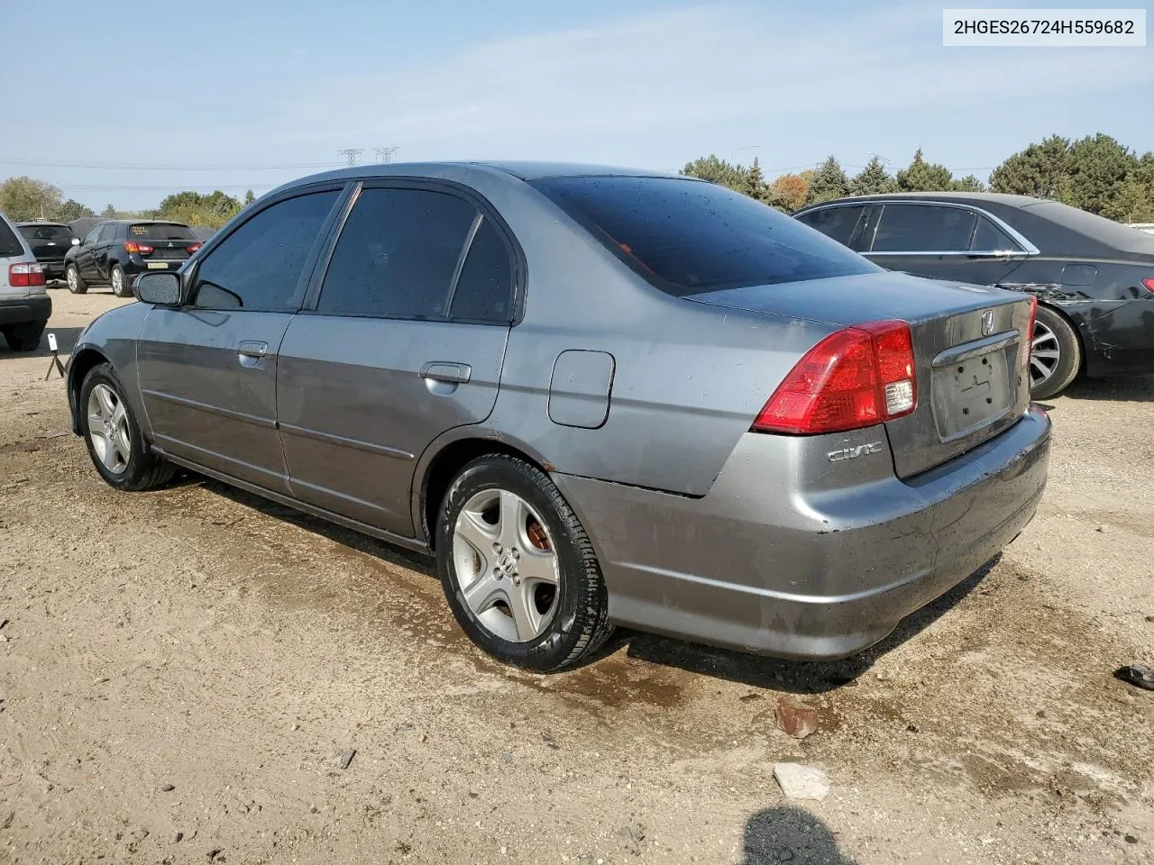 2004 Honda Civic Ex VIN: 2HGES26724H559682 Lot: 75753664