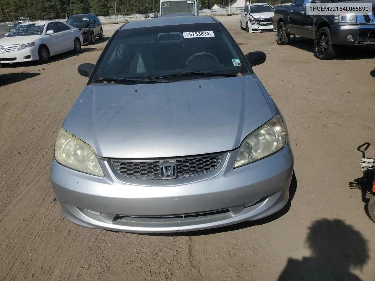 2004 Honda Civic Dx Vp VIN: 1HGEM22164L065890 Lot: 75753694