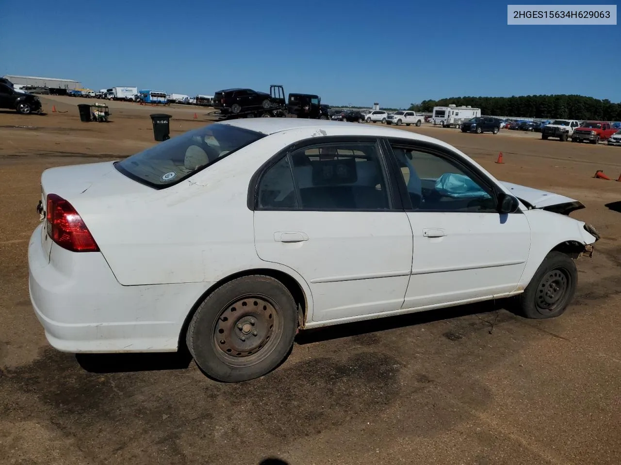 2004 Honda Civic Lx VIN: 2HGES15634H629063 Lot: 75984334