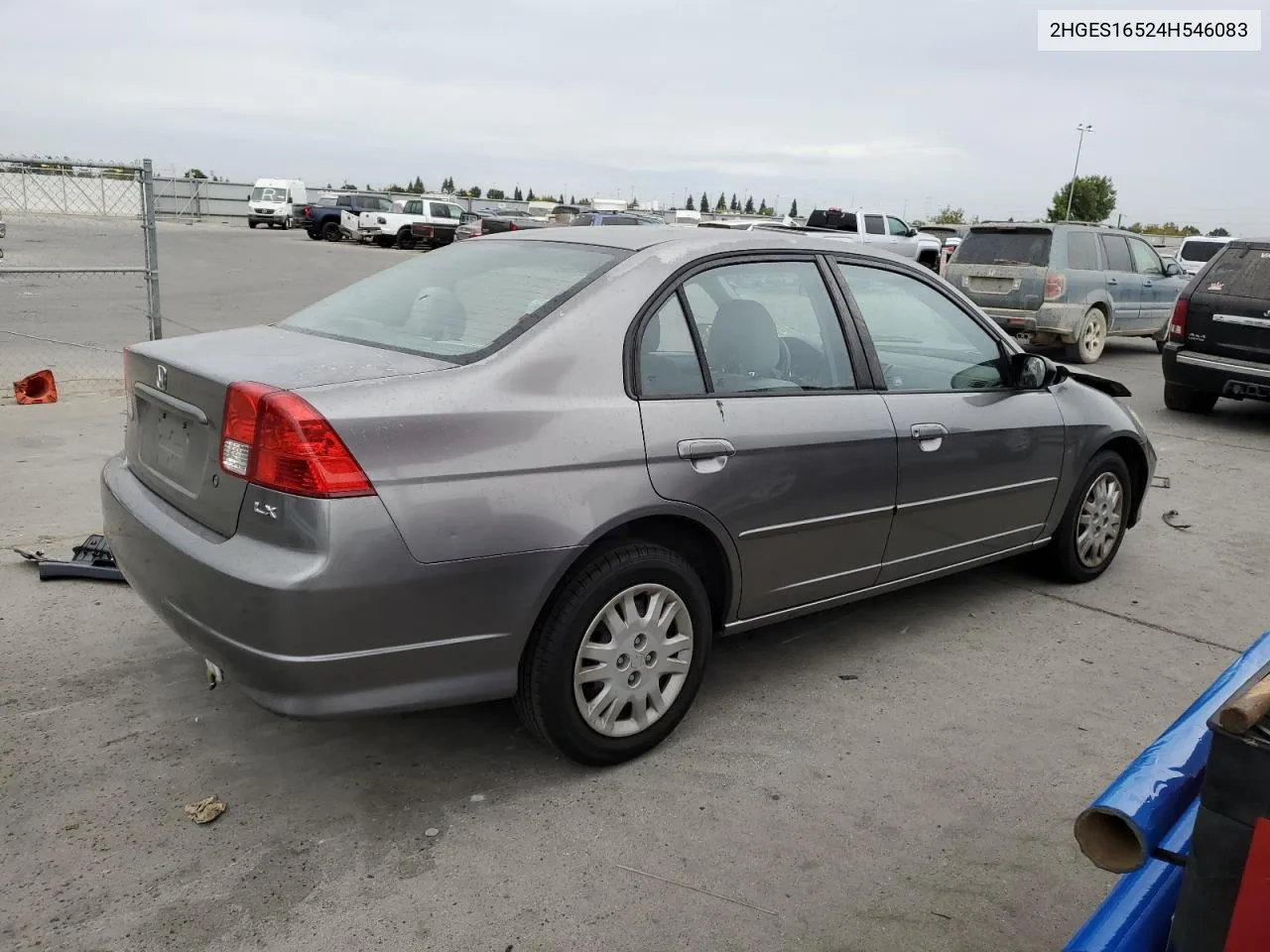 2004 Honda Civic Lx VIN: 2HGES16524H546083 Lot: 76181714