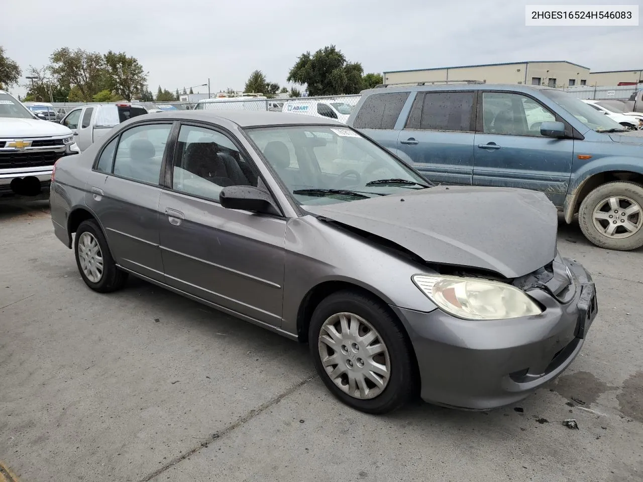 2004 Honda Civic Lx VIN: 2HGES16524H546083 Lot: 76181714