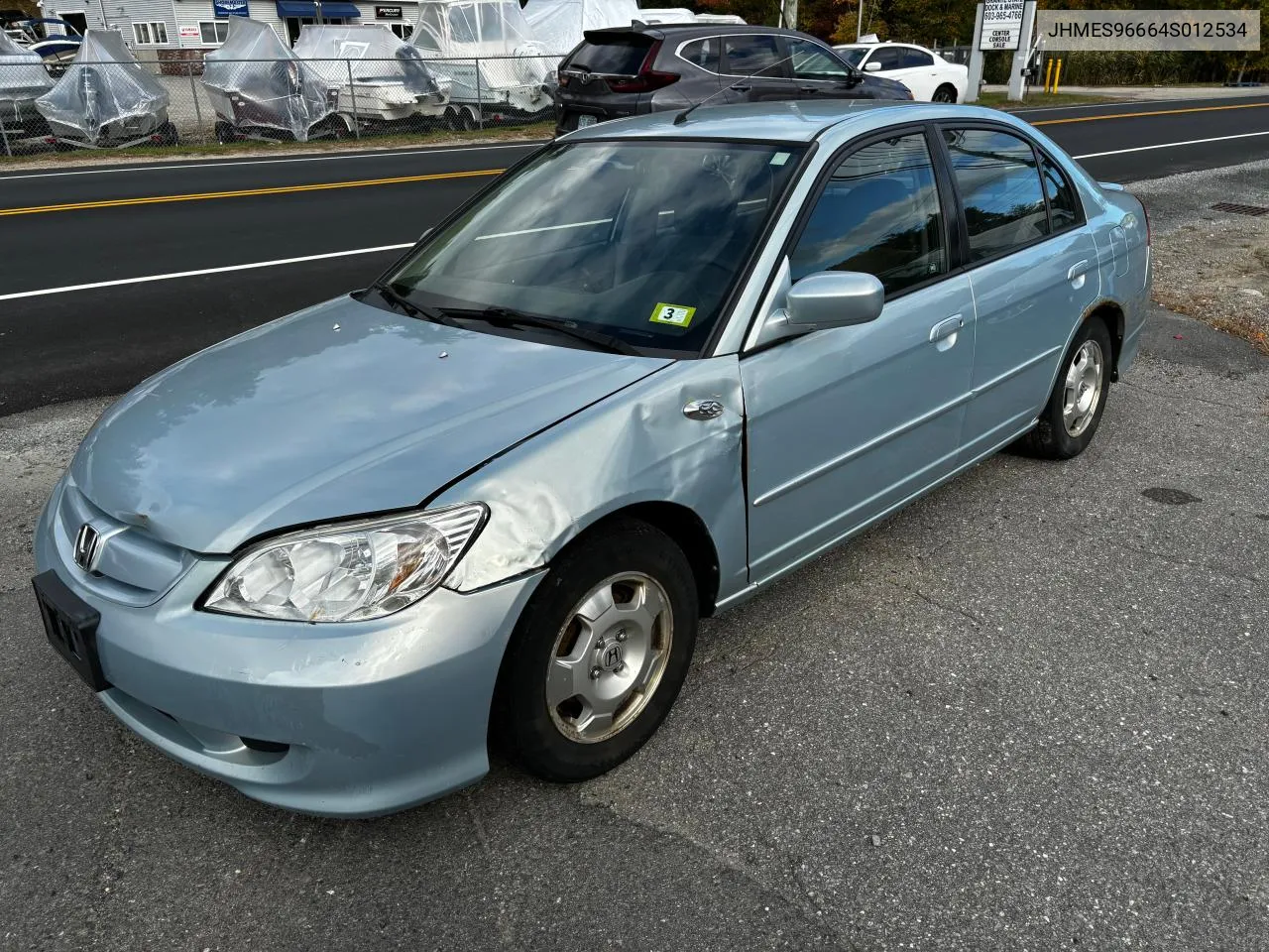 2004 Honda Civic Hybr VIN: JHMES96664S012534 Lot: 76190754