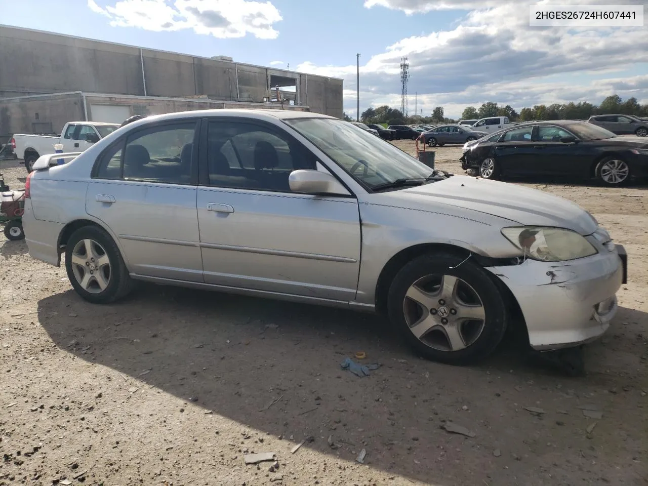 2004 Honda Civic Ex VIN: 2HGES26724H607441 Lot: 76413944