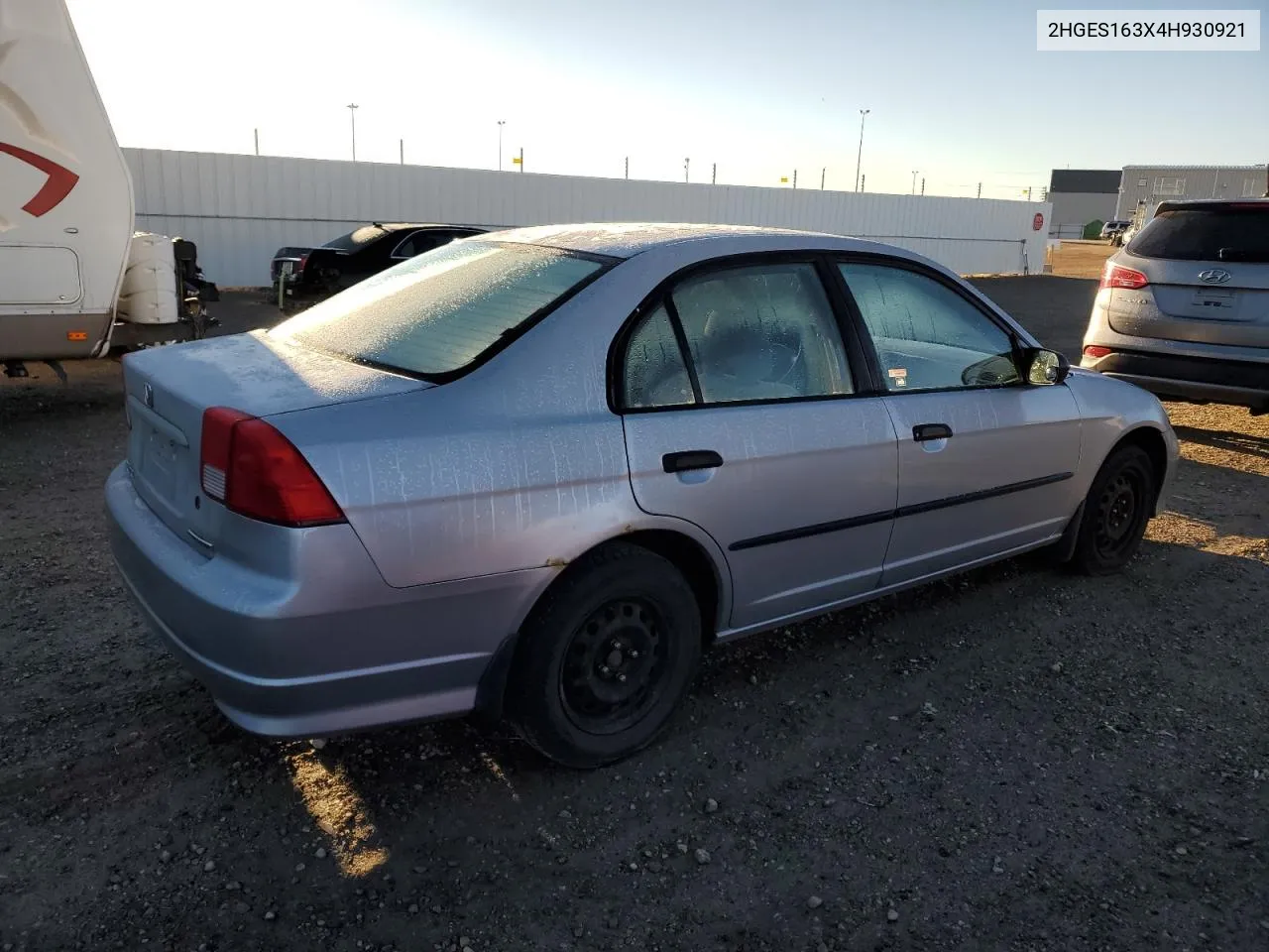 2004 Honda Civic Dx Vp VIN: 2HGES163X4H930921 Lot: 76553954