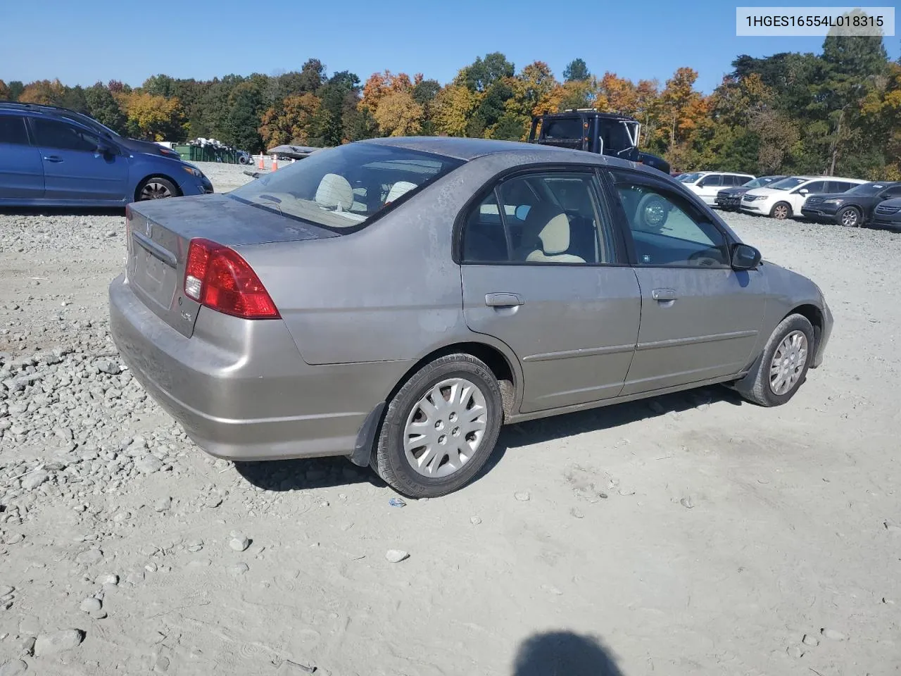 2004 Honda Civic Lx VIN: 1HGES16554L018315 Lot: 77017694