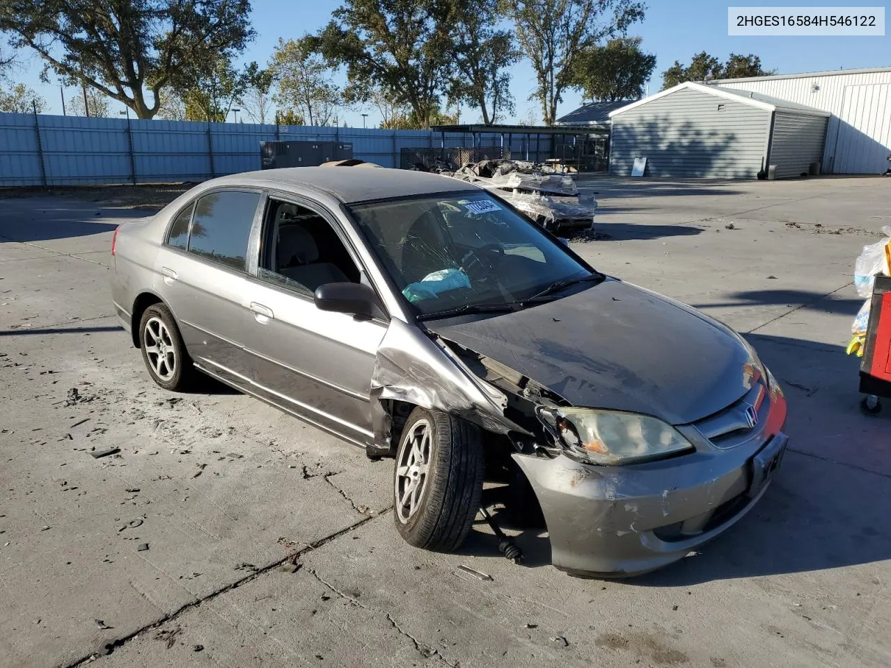 2004 Honda Civic Lx VIN: 2HGES16584H546122 Lot: 77230434