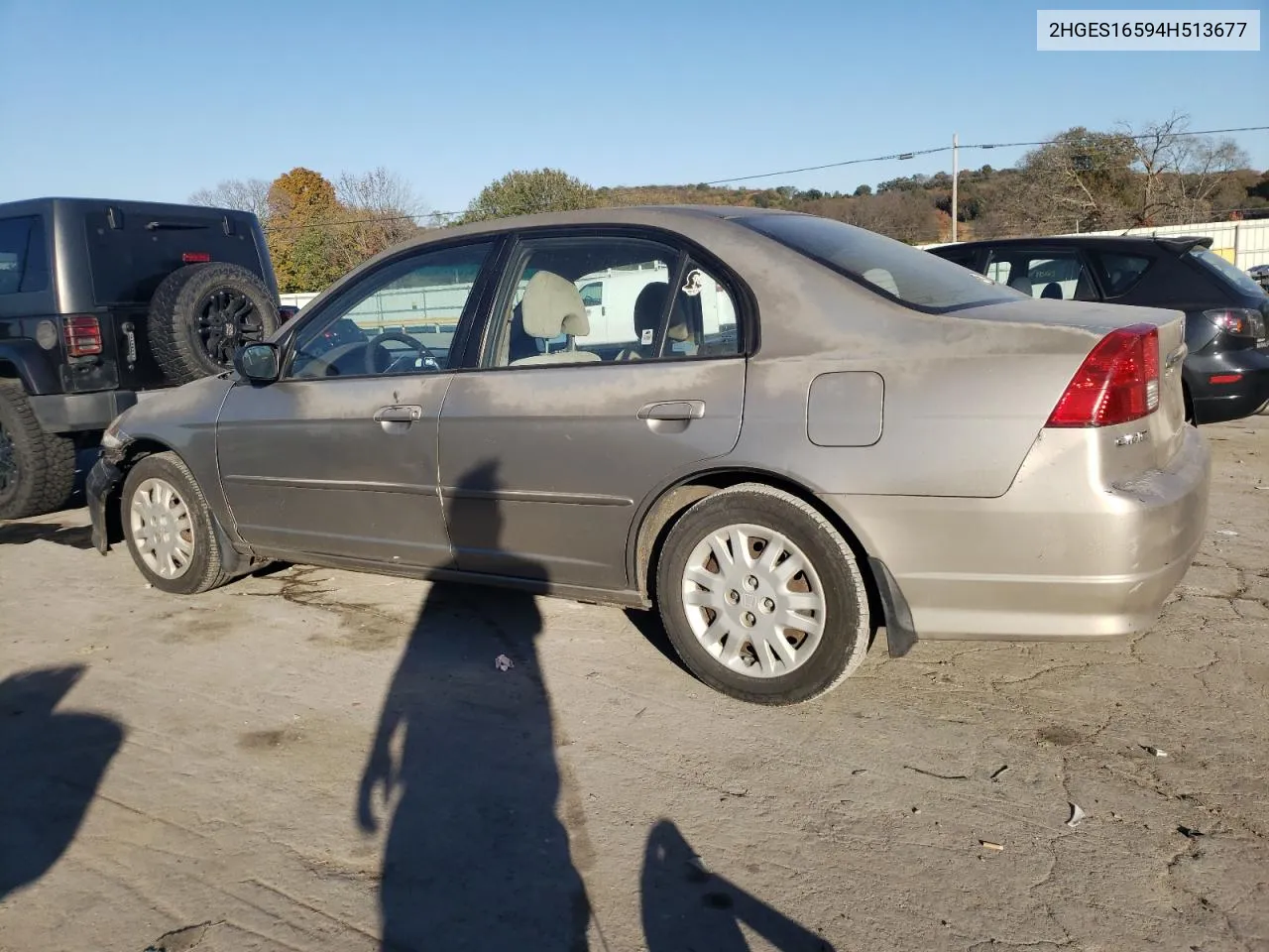 2004 Honda Civic Lx VIN: 2HGES16594H513677 Lot: 77305754