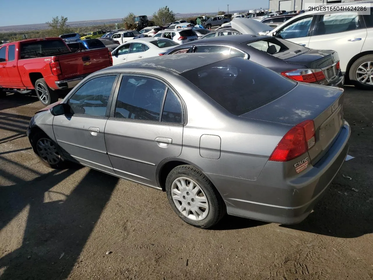 2004 Honda Civic Lx VIN: 2HGES16604H624286 Lot: 77332224