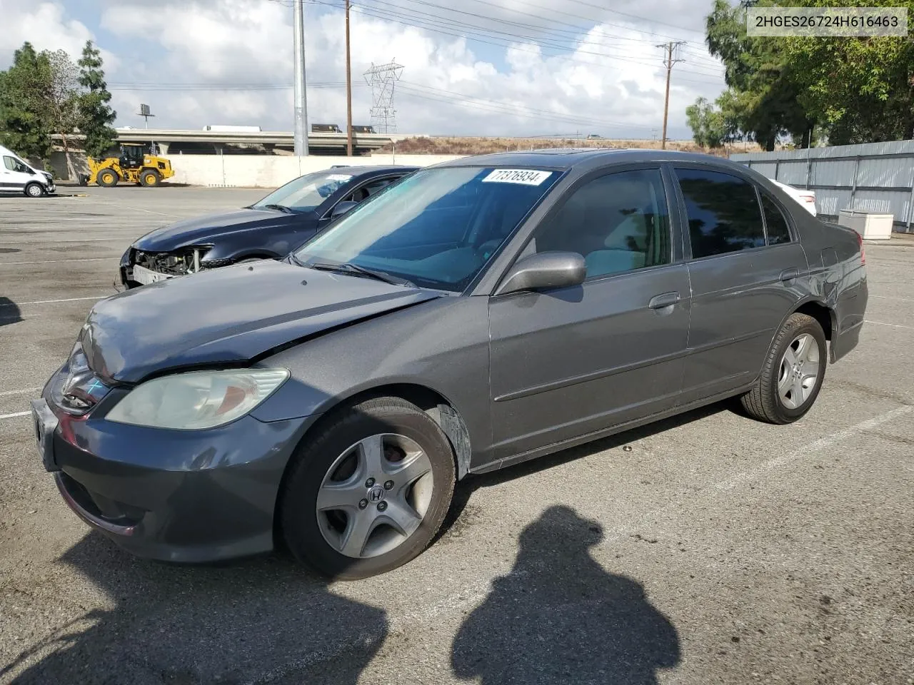 2004 Honda Civic Ex VIN: 2HGES26724H616463 Lot: 77376934