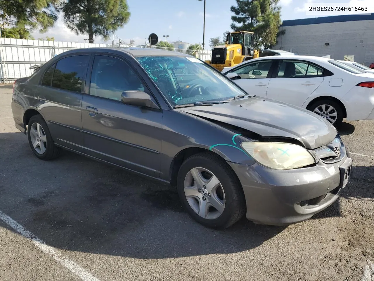 2004 Honda Civic Ex VIN: 2HGES26724H616463 Lot: 77376934