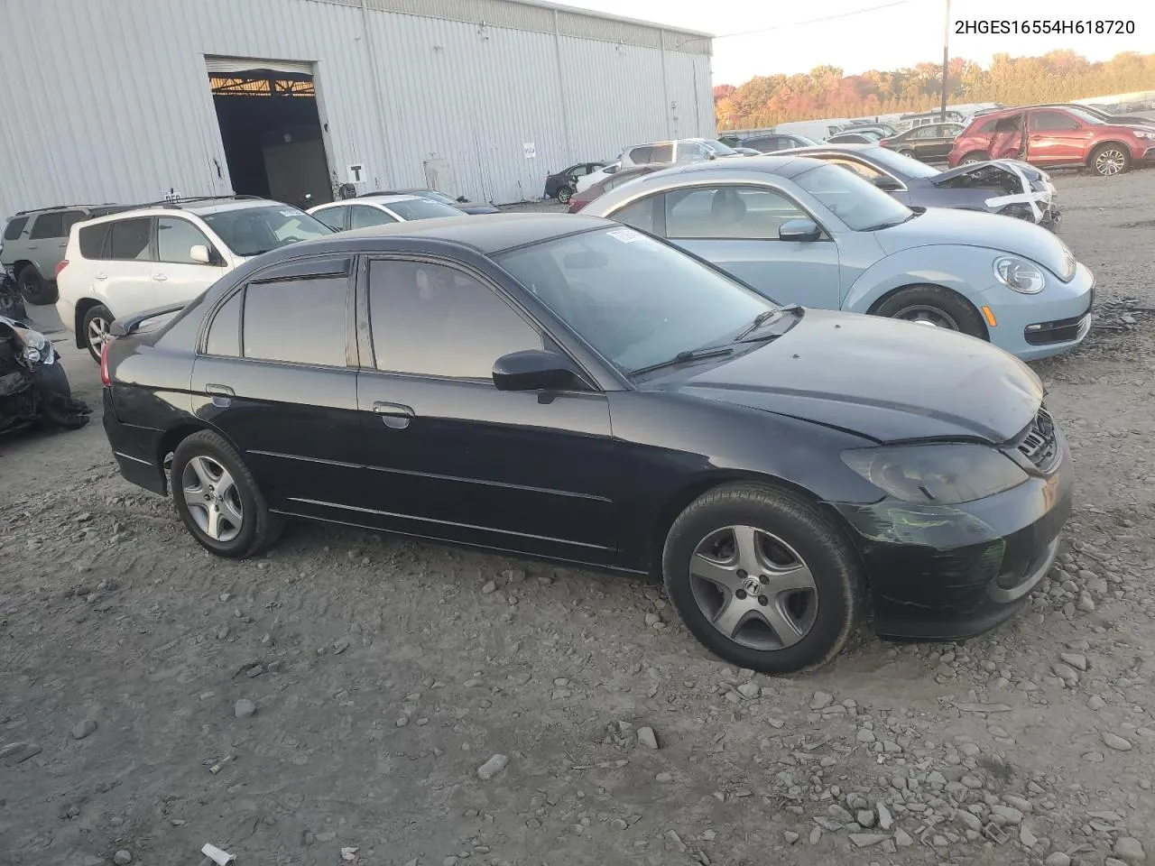 2004 Honda Civic Lx VIN: 2HGES16554H618720 Lot: 77398434