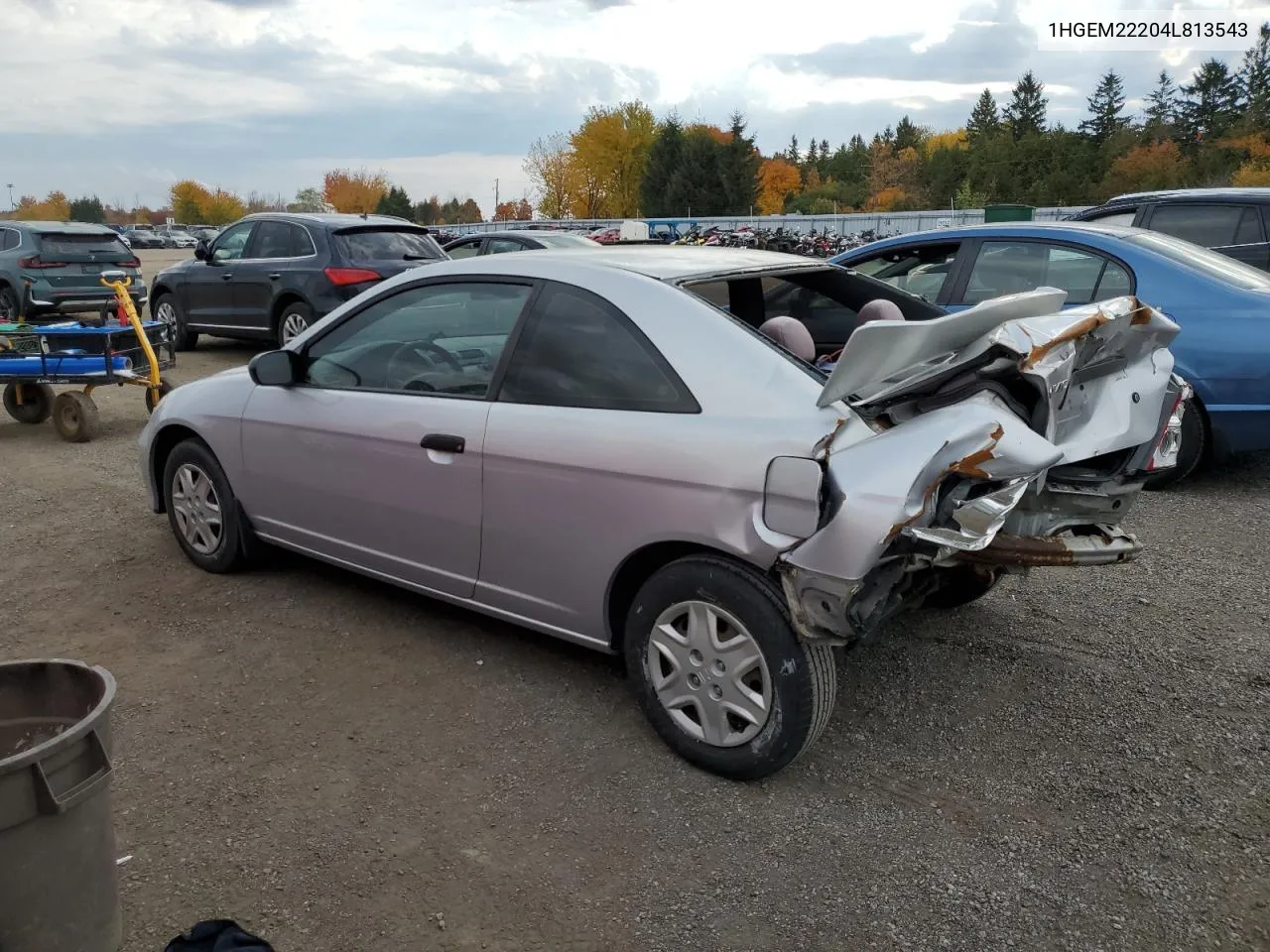 2004 Honda Civic Dx VIN: 1HGEM22204L813543 Lot: 77544994