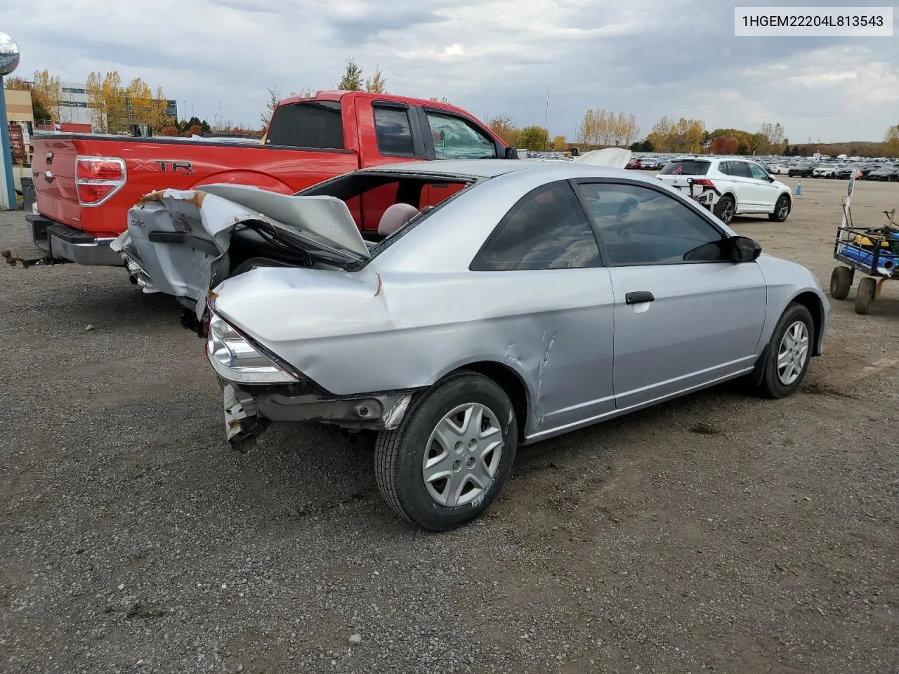 2004 Honda Civic Dx VIN: 1HGEM22204L813543 Lot: 77544994