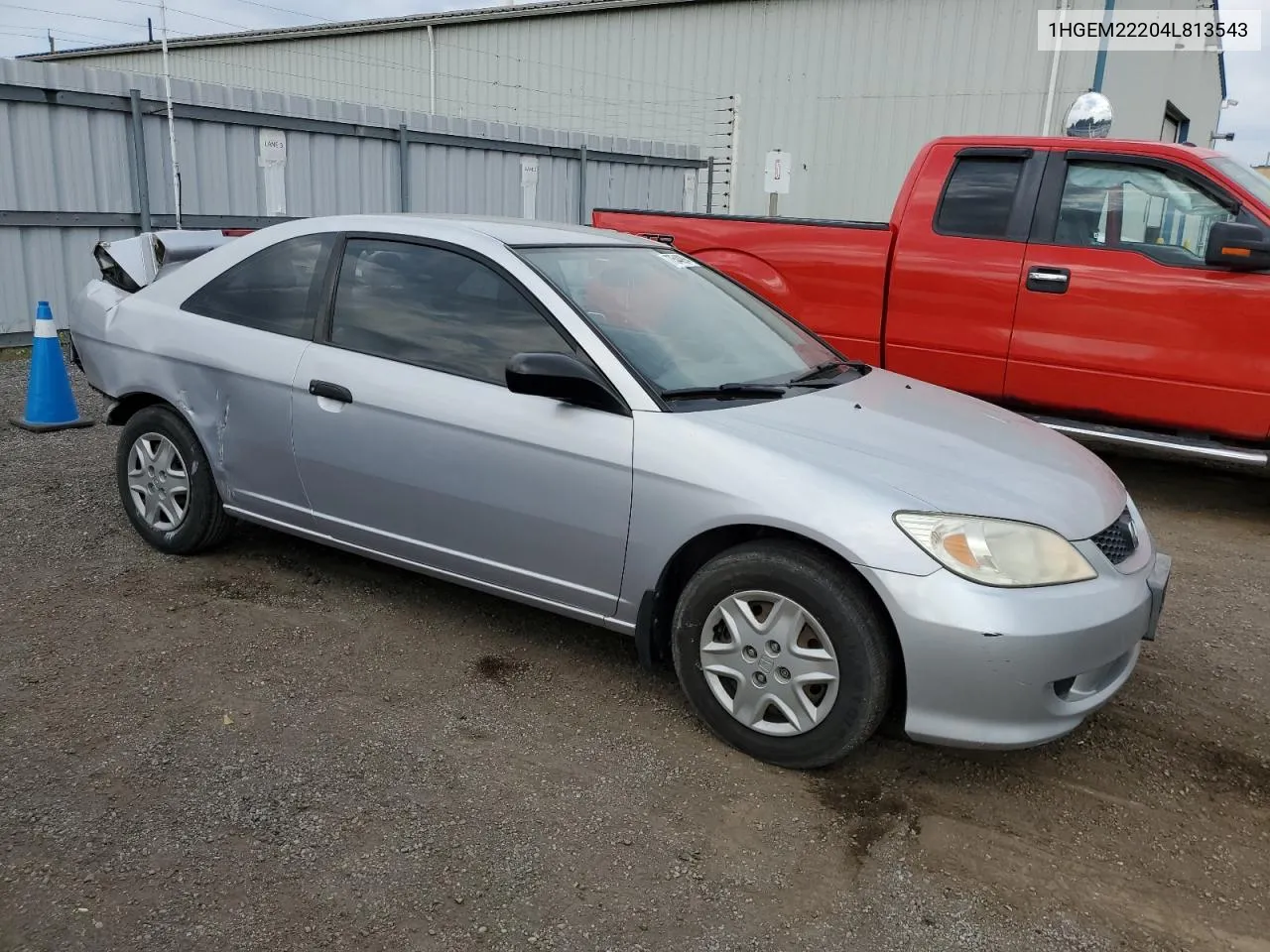 2004 Honda Civic Dx VIN: 1HGEM22204L813543 Lot: 77544994