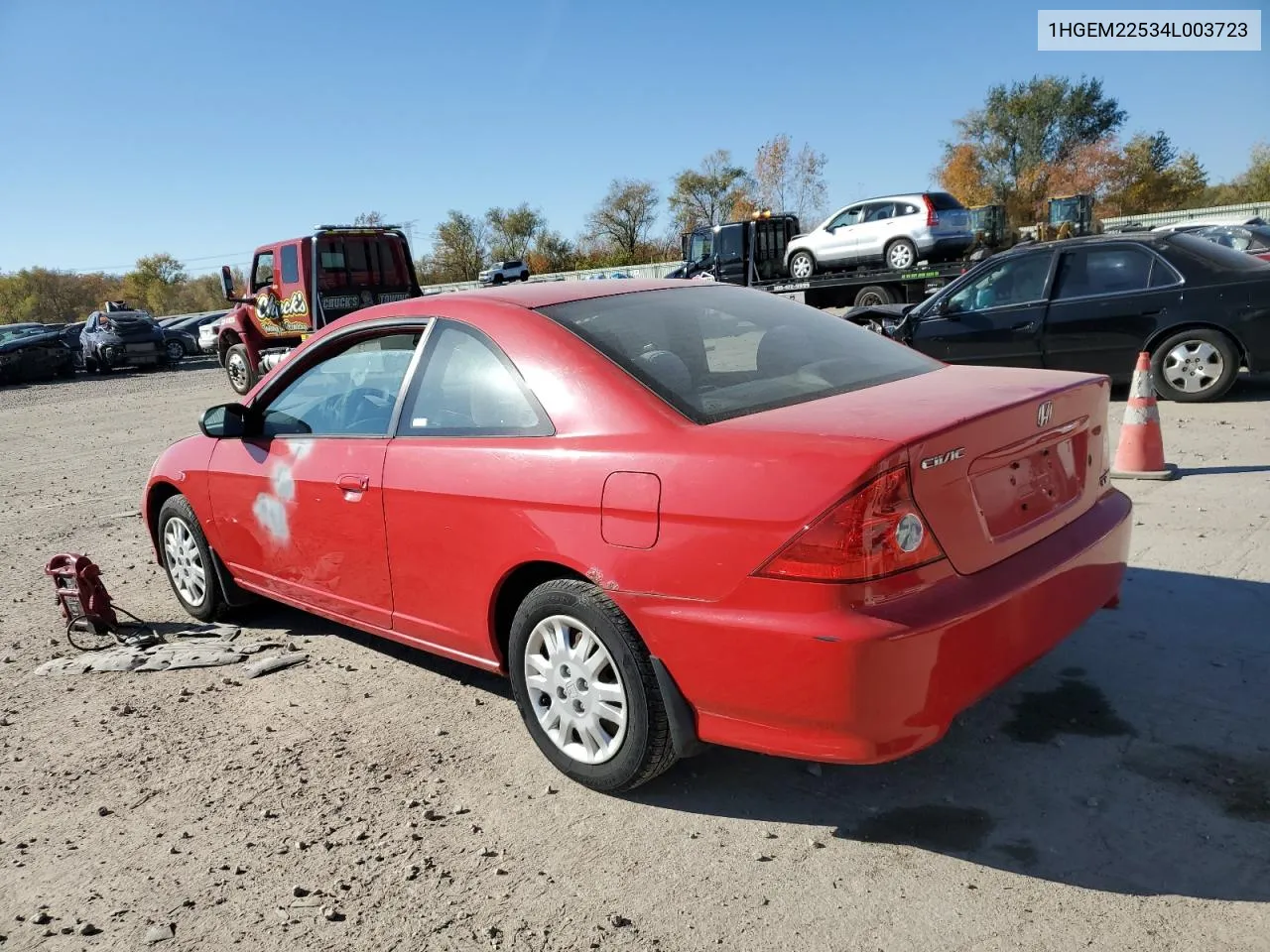 2004 Honda Civic Lx VIN: 1HGEM22534L003723 Lot: 77831134