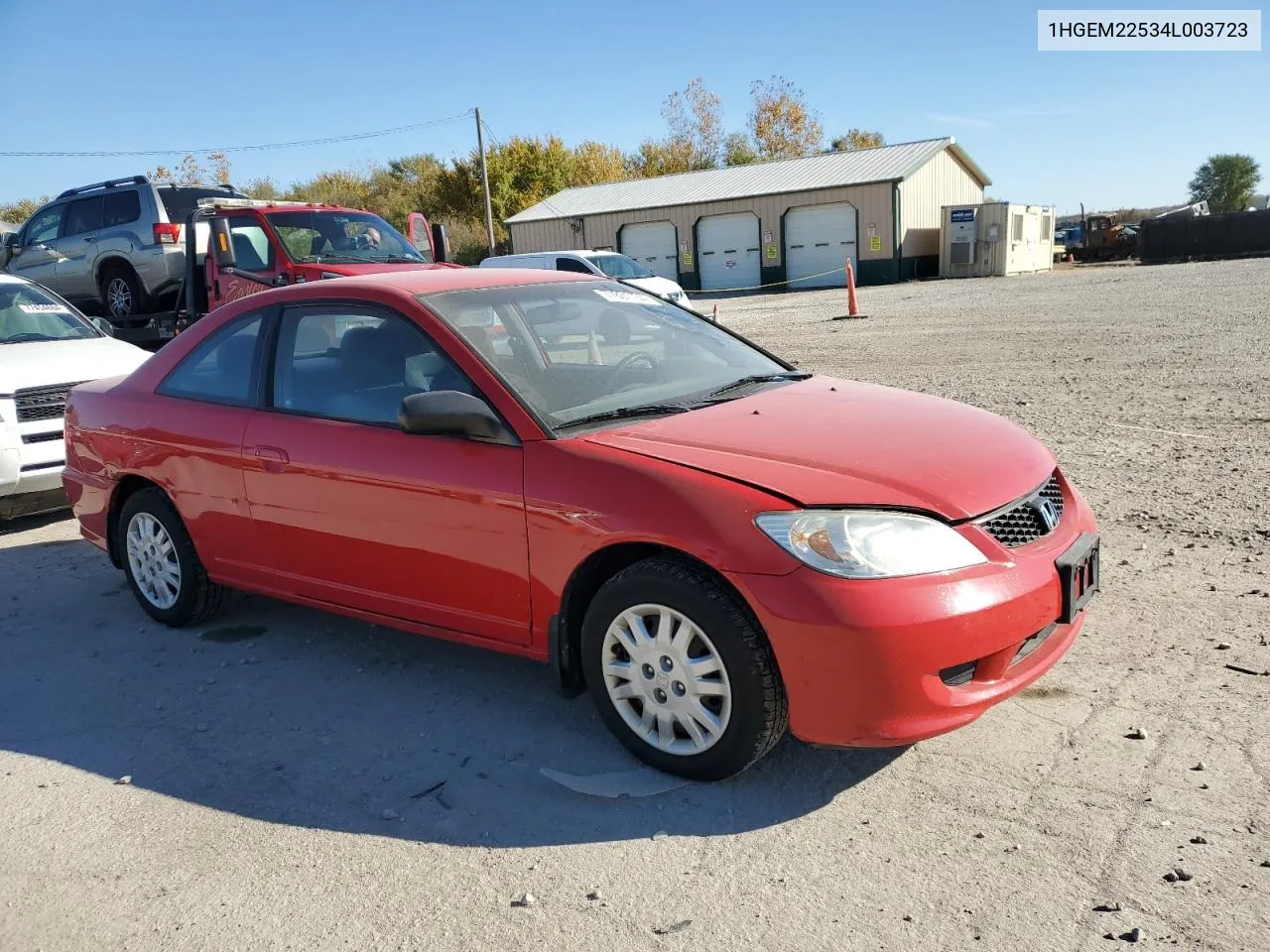 2004 Honda Civic Lx VIN: 1HGEM22534L003723 Lot: 77831134