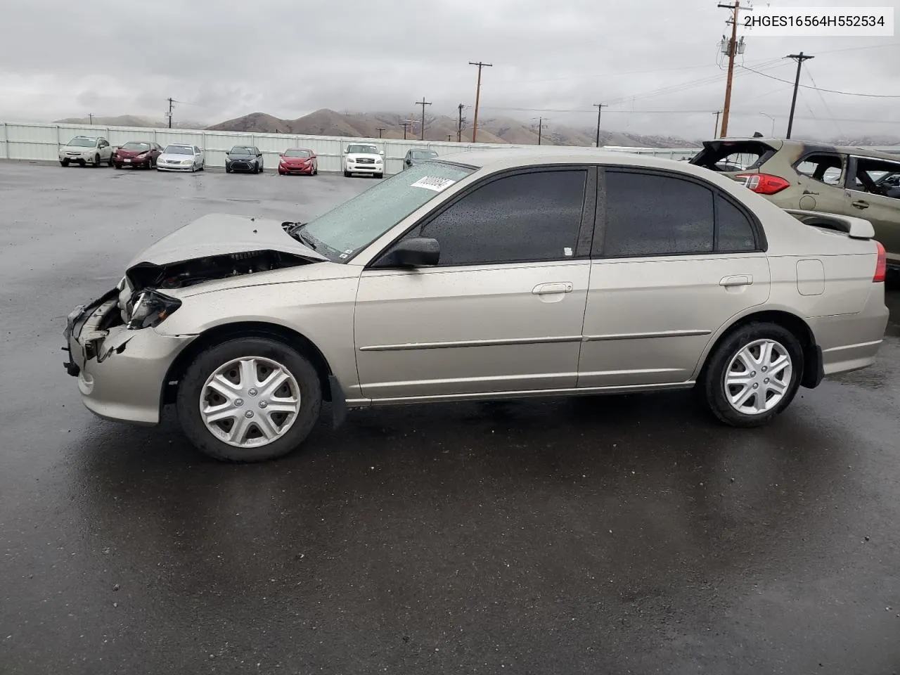 2004 Honda Civic Lx VIN: 2HGES16564H552534 Lot: 78008864