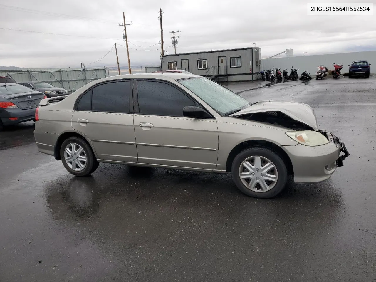 2004 Honda Civic Lx VIN: 2HGES16564H552534 Lot: 78008864