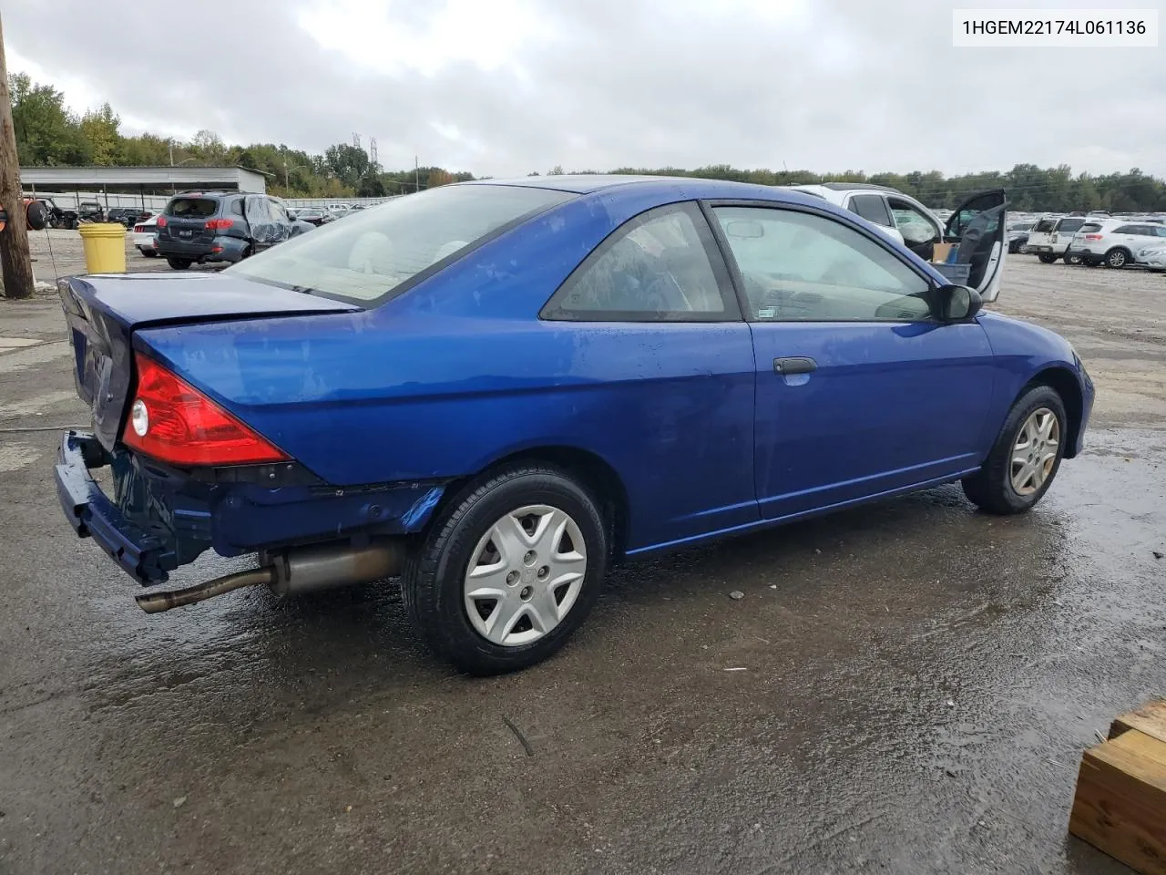 2004 Honda Civic Dx Vp VIN: 1HGEM22174L061136 Lot: 78253954