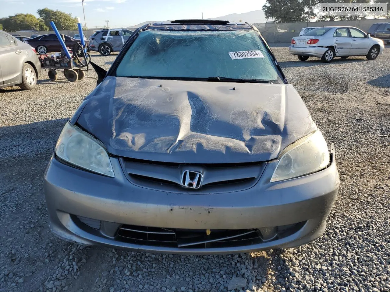 2004 Honda Civic Ex VIN: 2HGES26764H585346 Lot: 78302934