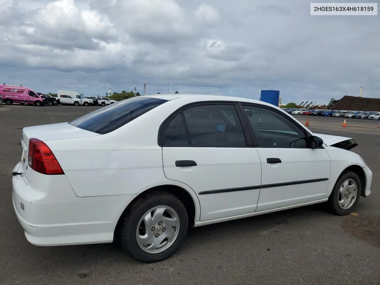 2004 Honda Civic Dx Vp VIN: 2HGES163X4H618159 Lot: 78314414