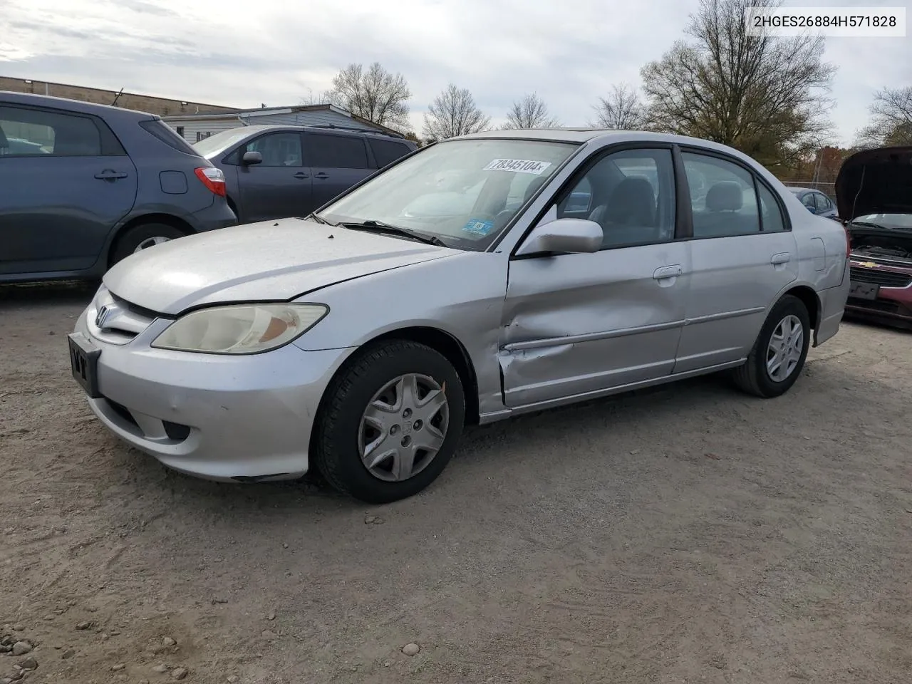 2004 Honda Civic Ex VIN: 2HGES26884H571828 Lot: 78345104