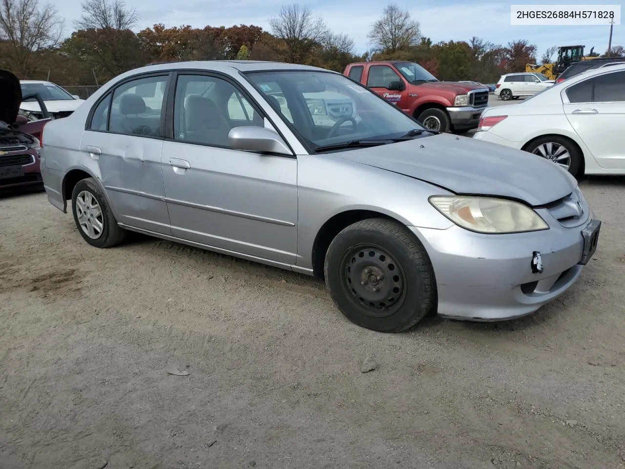 2004 Honda Civic Ex VIN: 2HGES26884H571828 Lot: 78345104