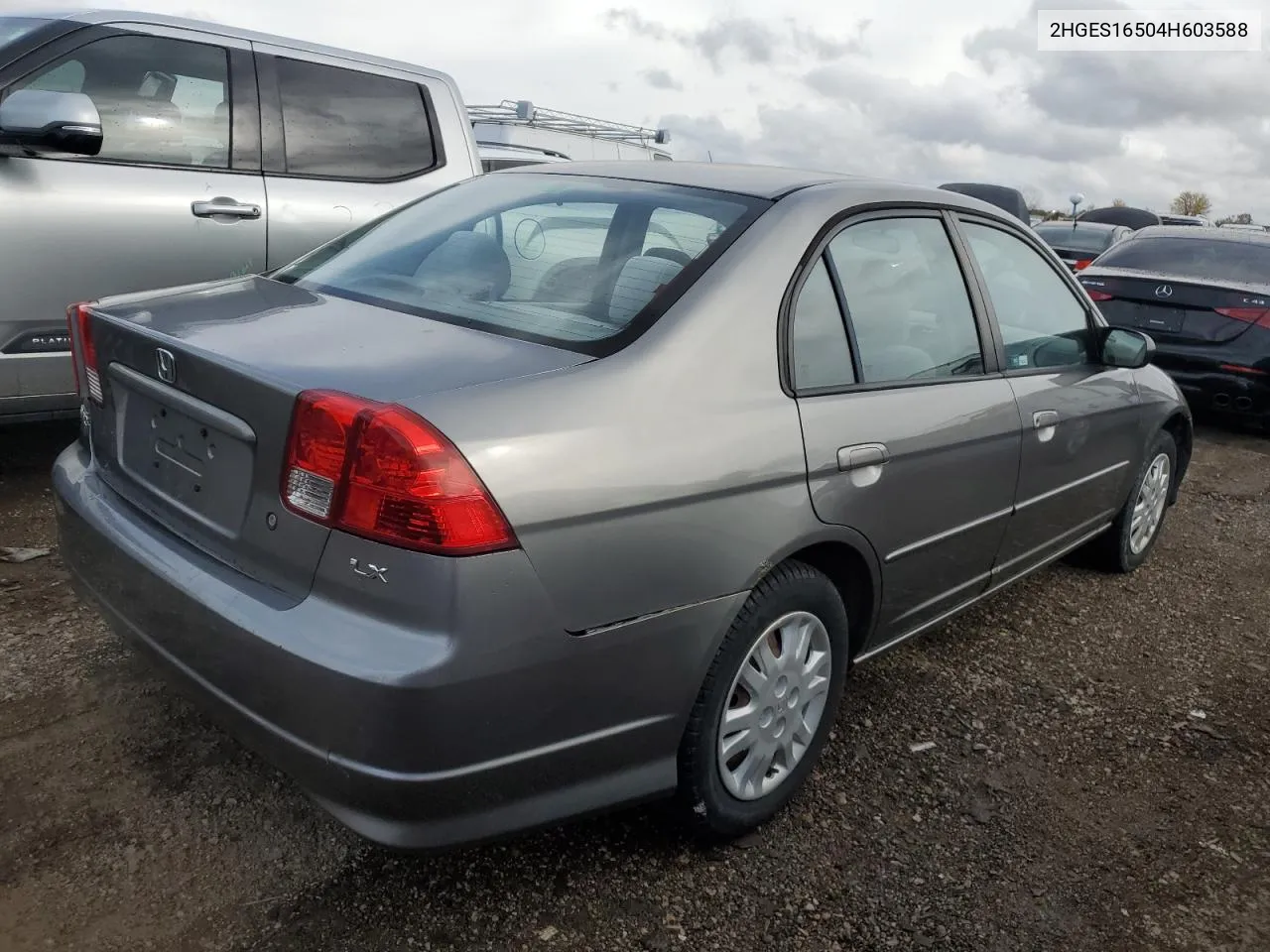 2004 Honda Civic Lx VIN: 2HGES16504H603588 Lot: 78618474