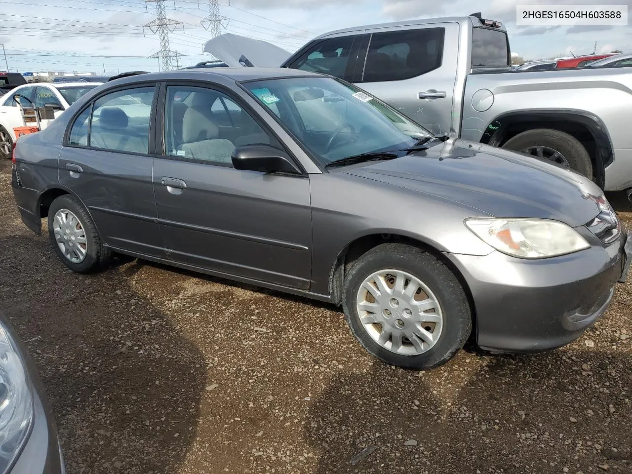 2004 Honda Civic Lx VIN: 2HGES16504H603588 Lot: 78618474