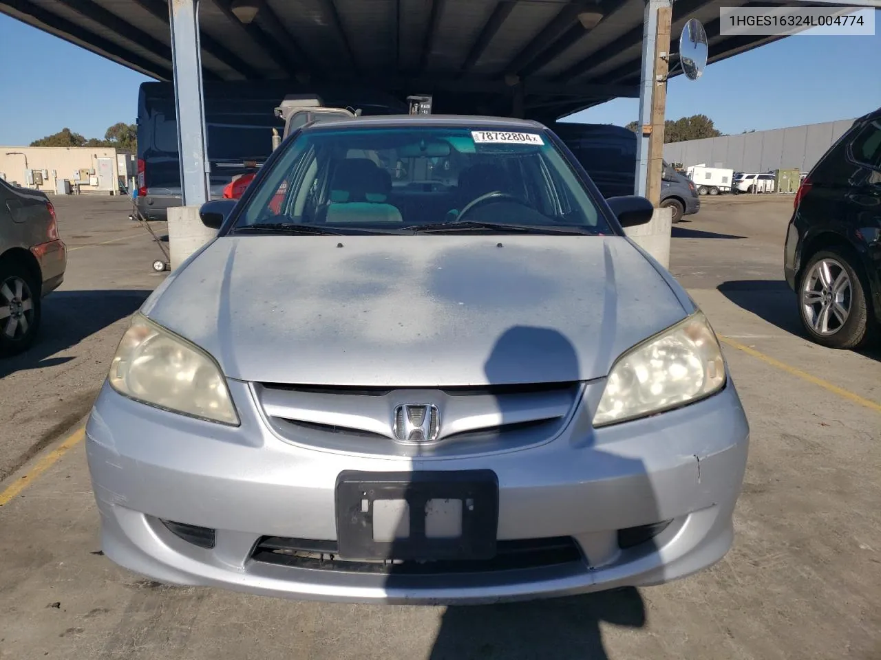 2004 Honda Civic Dx Vp VIN: 1HGES16324L004774 Lot: 78732804