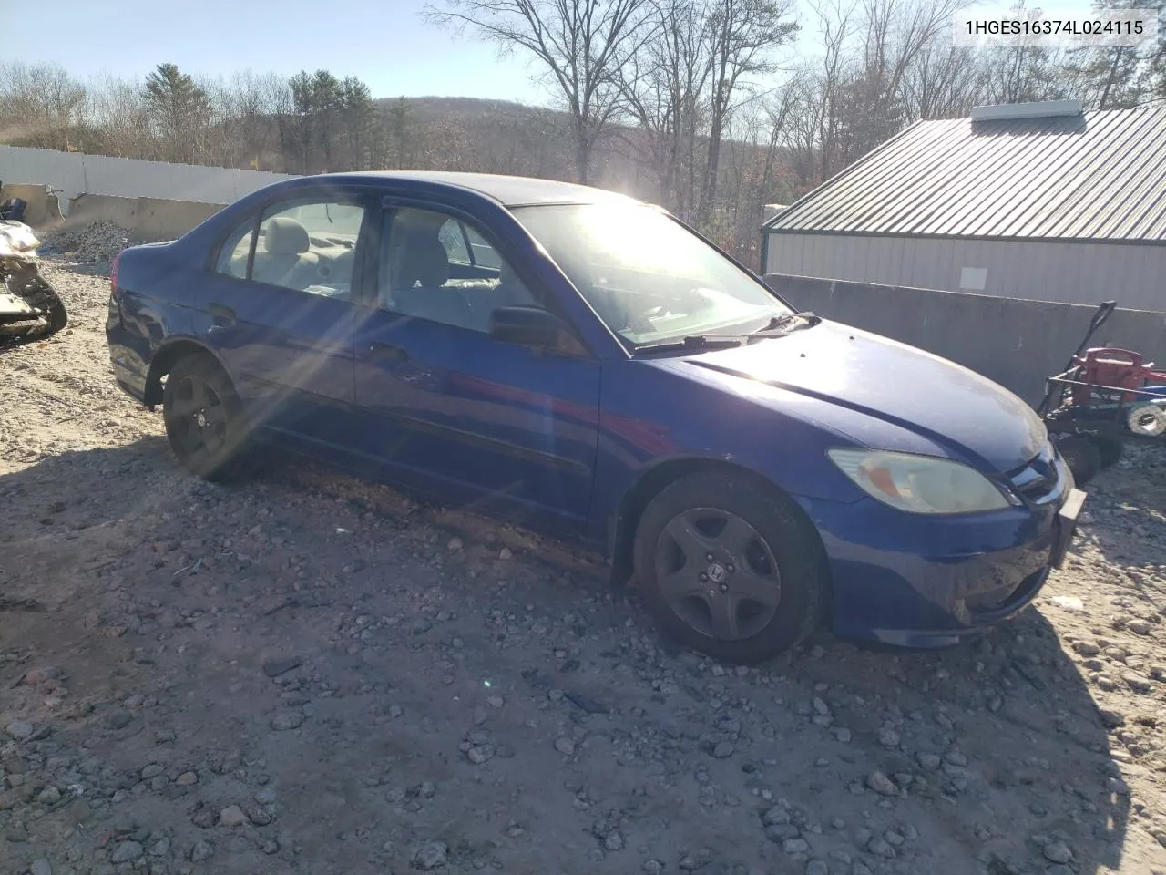 2004 Honda Civic Dx Vp VIN: 1HGES16374L024115 Lot: 79076294