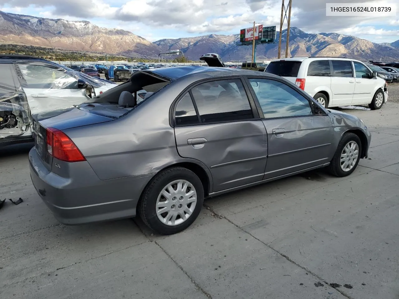 2004 Honda Civic Lx VIN: 1HGES16524L018739 Lot: 79133904