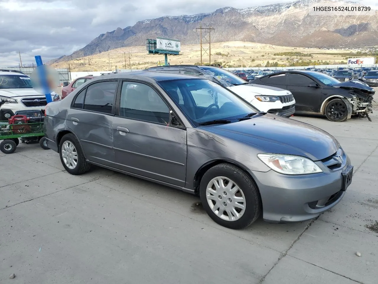 2004 Honda Civic Lx VIN: 1HGES16524L018739 Lot: 79133904