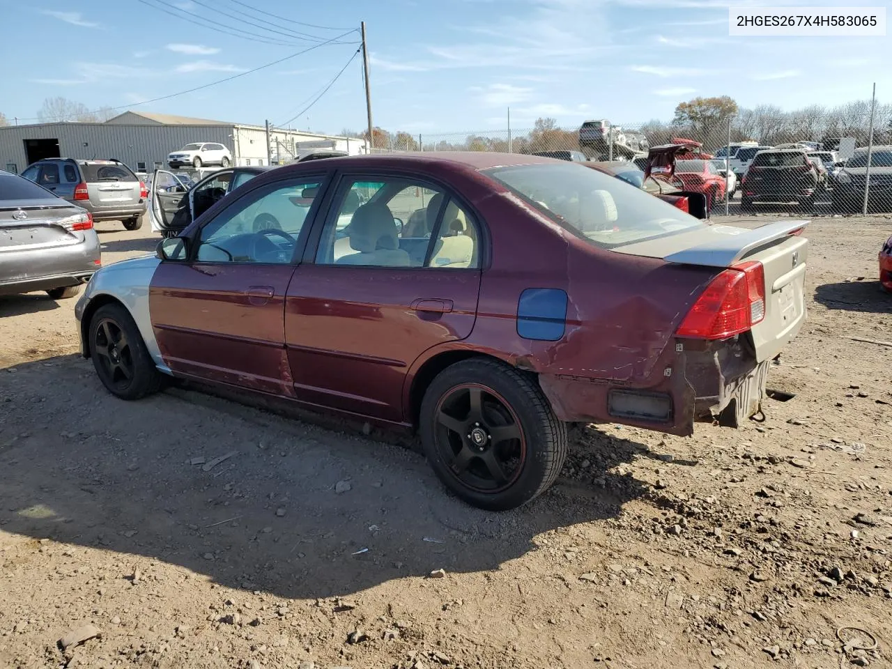 2004 Honda Civic Ex VIN: 2HGES267X4H583065 Lot: 79184784