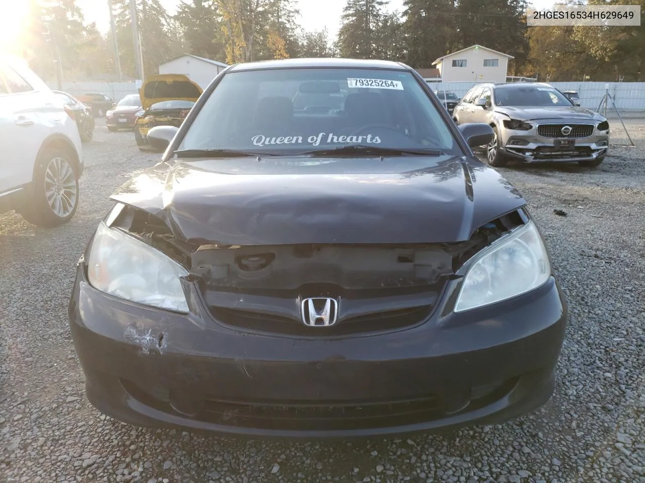 2004 Honda Civic Lx VIN: 2HGES16534H629649 Lot: 79325264