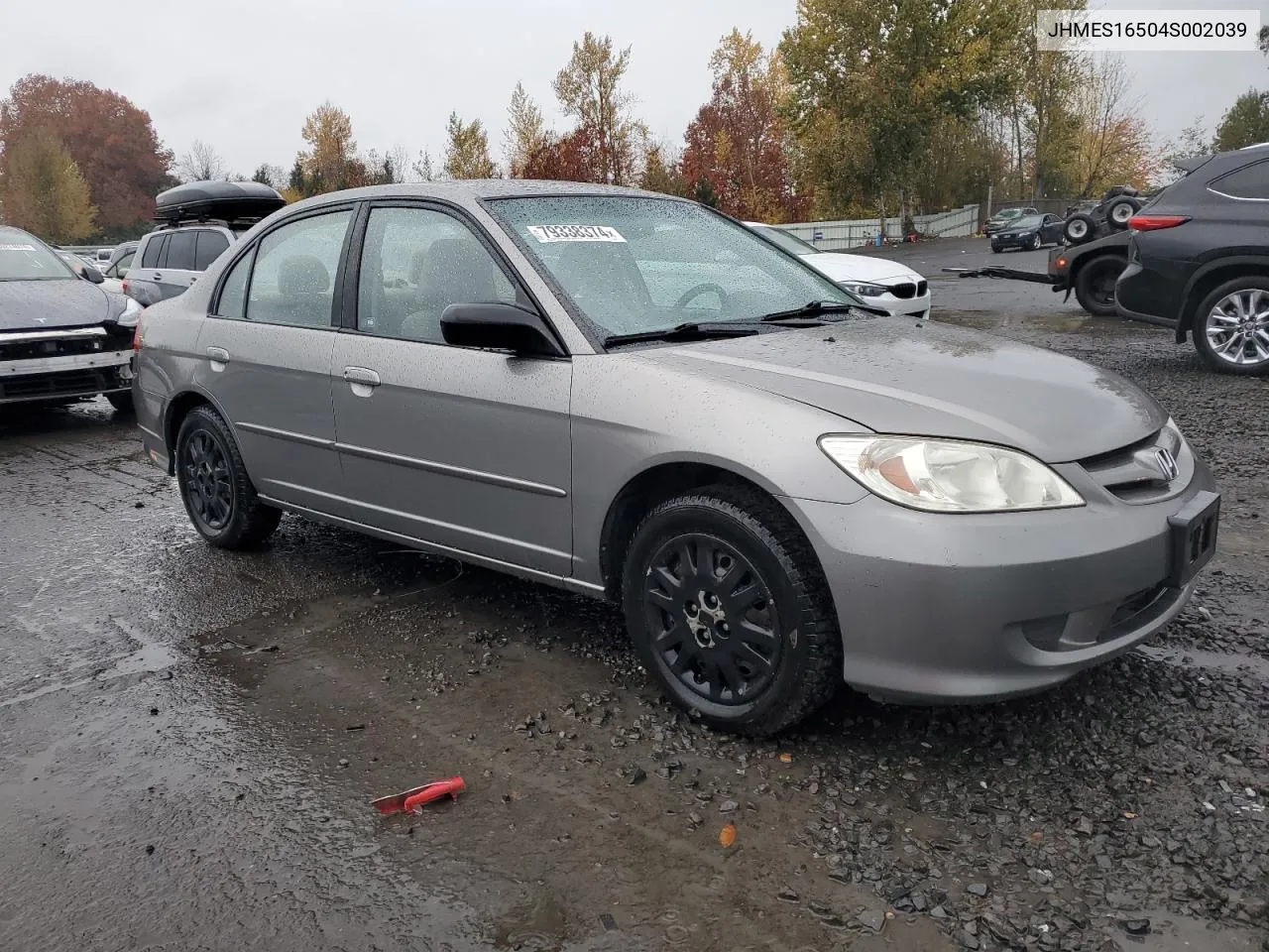 2004 Honda Civic Lx VIN: JHMES16504S002039 Lot: 79338374