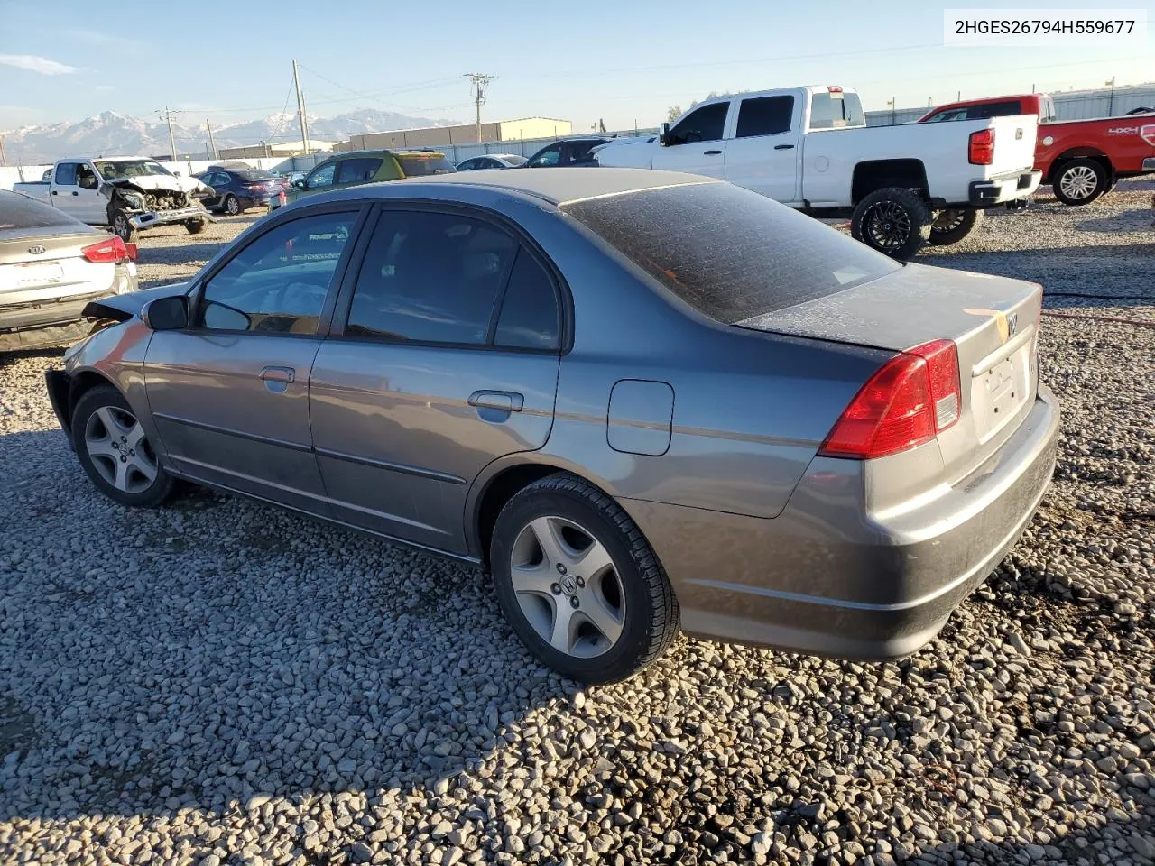 2004 Honda Civic Ex VIN: 2HGES26794H559677 Lot: 79568424