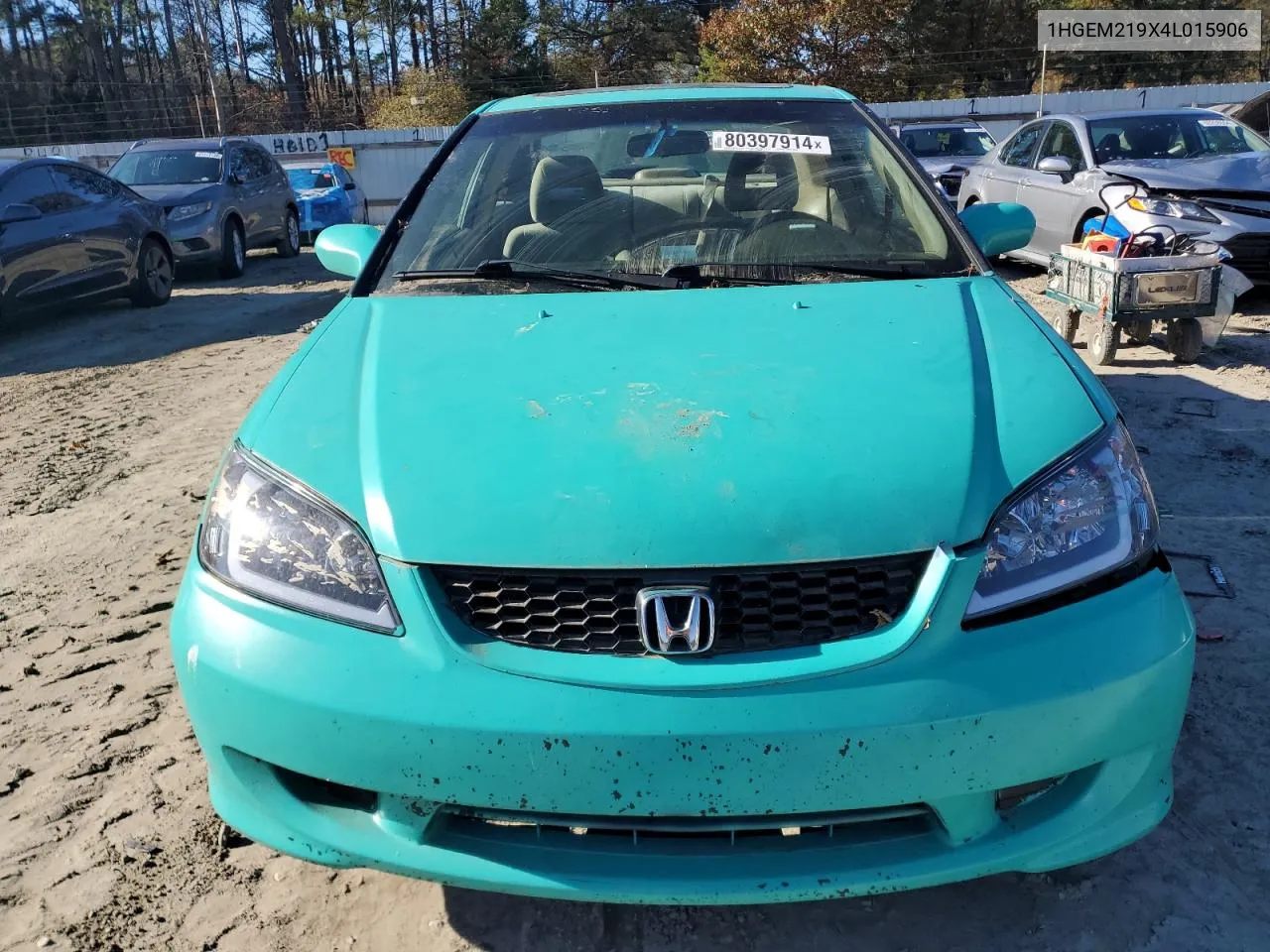 2004 Honda Civic Ex VIN: 1HGEM219X4L015906 Lot: 80397914