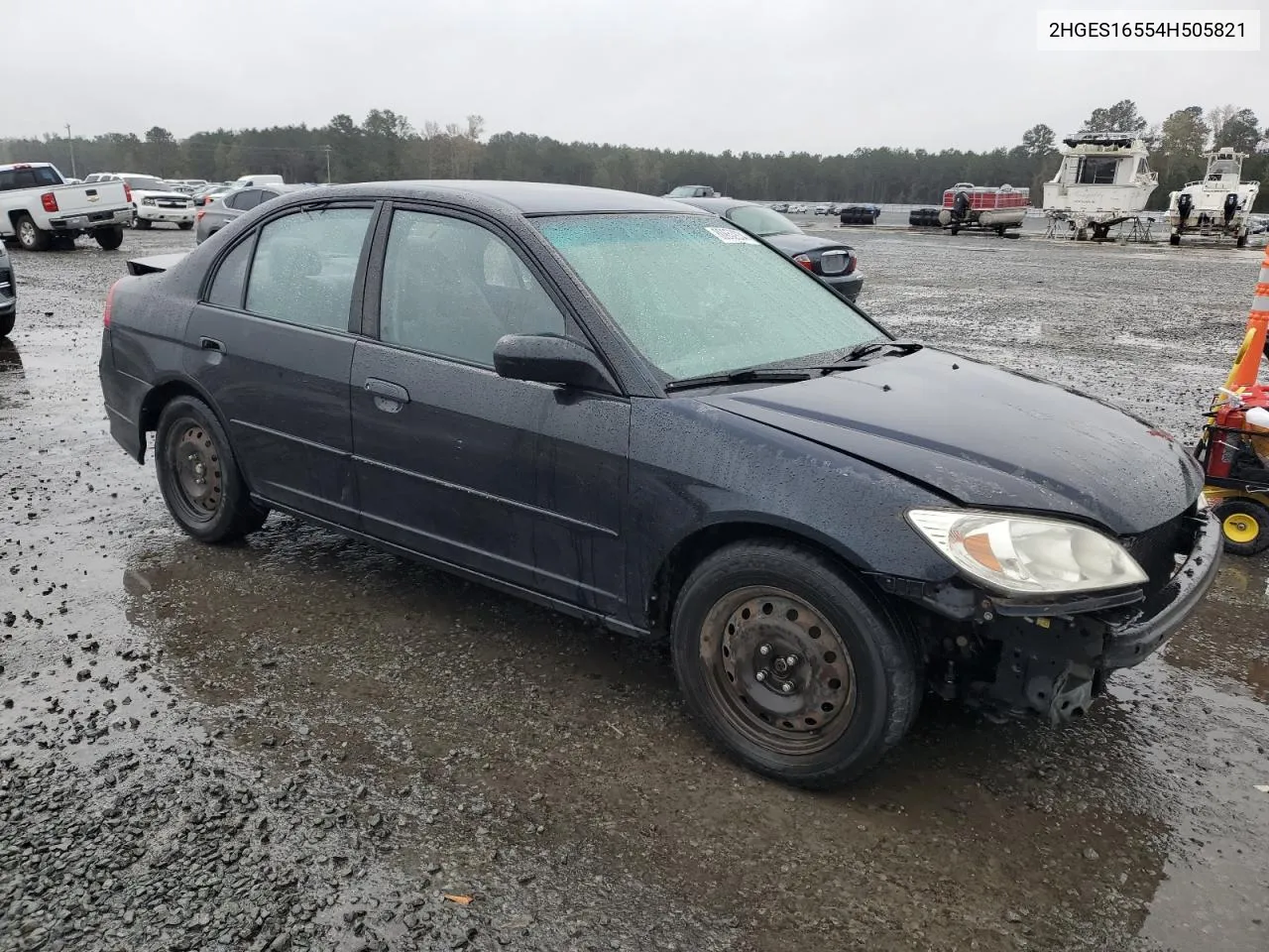 2004 Honda Civic Lx VIN: 2HGES16554H505821 Lot: 80852834