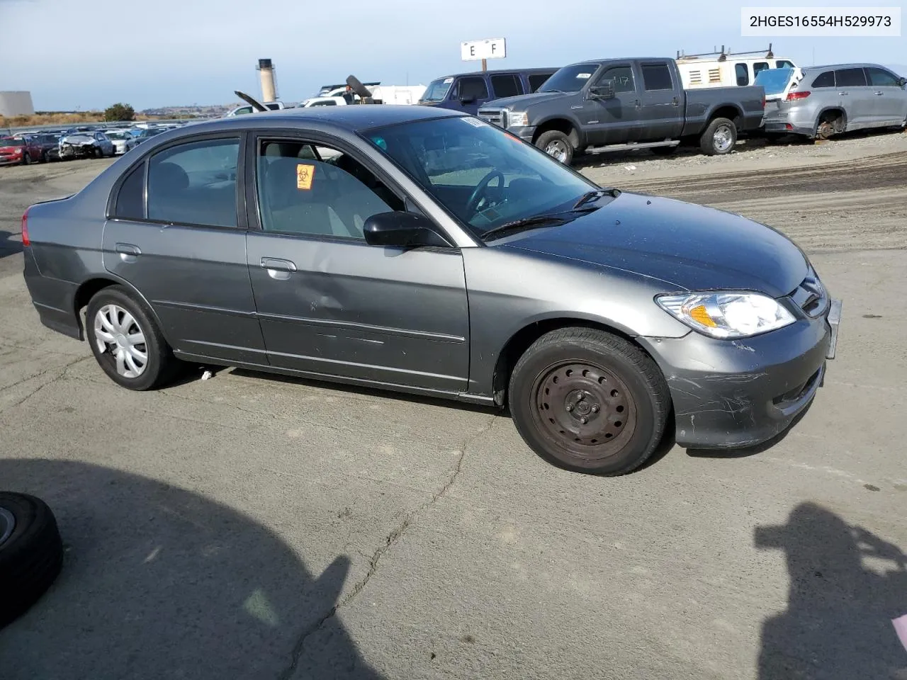 2004 Honda Civic Lx VIN: 2HGES16554H529973 Lot: 81641944