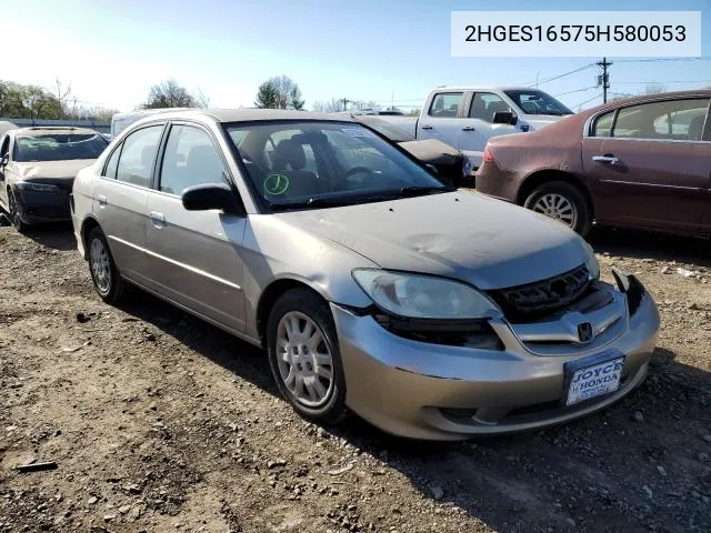 2005 Honda Civic Lx VIN: 2HGES16575H580053 Lot: 49145874